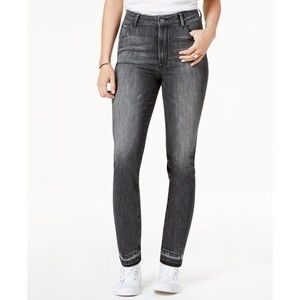 M1858 Womens Audrey High Rise Slim Straight Leg Jeans Size 14